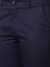 Men Tailored Fit Solid Navy Trouser