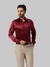 Men Slim Fit Solid Dark Maroon Shirt