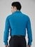 Men Contemporary Fit Self Design Dark Petrol Shirt