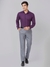 Men Slim Fit Solid Dark Violet Shirt