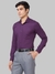 Men Slim Fit Solid Dark Violet Shirt