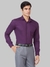 Men Slim Fit Solid Dark Violet Shirt