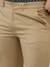 Men Regular Fit Solid Medium Khaki Trouser