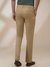 Men Regular Fit Solid Medium Khaki Trouser