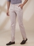 Men Slim Fit Solid Medium Fawn Trouser