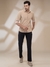 Men Slim Fit Solid Black Trouser