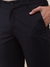 Men Slim Fit Solid Black Trouser