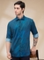 Men Slim Fit Printed Fancy Petrol Shirt