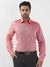 Men Slim Fit Solid Dark Red Shirt