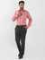 Men Slim Fit Solid Dark Red Shirt