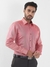 Men Slim Fit Solid Dark Red Shirt