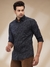 Men Slim Fit Printed Black Shirt