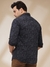 Men Slim Fit Printed Black Shirt