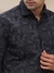 Men Slim Fit Printed Black Shirt