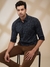 Men Slim Fit Printed Black Shirt