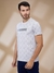 Men Slim Fit Printed White T-Shirt