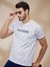 Men Slim Fit Printed White T-Shirt