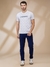 Men Slim Fit Printed White T-Shirt
