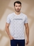 Men Slim Fit Printed White T-Shirt
