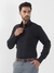 Men Slim Fit Checkered Black Shirt