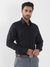 Men Slim Fit Checkered Black Shirt