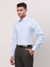 Men Contemporary Fit Solid Medium Blue Shirt
