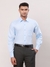 Men Contemporary Fit Solid Medium Blue Shirt