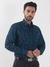 Men Regular Fit Printed Dark Green Shirt