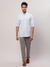 Men Contemporary Fit Checkered Medium Blue Shirt