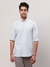 Men Contemporary Fit Checkered Medium Blue Shirt