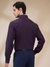 Men Regular Fit Structure Fancy Maroon Shirt