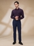 Men Regular Fit Structure Fancy Maroon Shirt