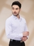 Men Contemporary Fit Striped Light Blue Shirt