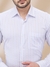 Men Contemporary Fit Striped Light Blue Shirt