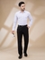 Men Contemporary Fit Striped Light Blue Shirt