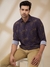 Men Slim Fit Printed Dark Blue Shirt