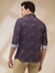 Men Slim Fit Printed Dark Blue Shirt