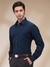 Men Regular Fit Structure Fancy Green Shirt