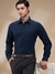 Men Regular Fit Structure Fancy Green Shirt