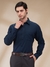 Men Regular Fit Structure Fancy Green Shirt