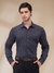 Men Slim Fit Printed Dark Grey Shirt