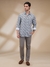 Men Slim Fit Printed Medium Green Shirt