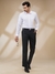 Men Regular Fit Structure White Shirt