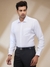 Men Regular Fit Structure White Shirt
