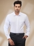 Men Regular Fit Structure White Shirt