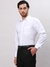 Men Regular Fit Self Design White Shirt