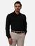 Men Slim Fit Solid Black Shirt