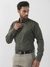 Men Slim Fit Solid Dark Green Shirt