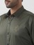 Men Slim Fit Solid Dark Green Shirt