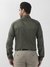 Men Slim Fit Solid Dark Green Shirt